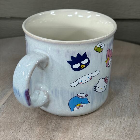 Hello Kitty Friends Ceramic Mug Glaze Face Wrap Around Design Gray Collectible - Picture 3 of 12